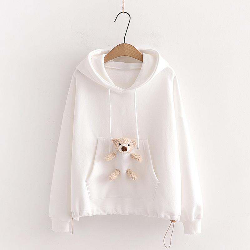 Baby Bear Plush Round Neck Warm Sweater Jacket with Hood