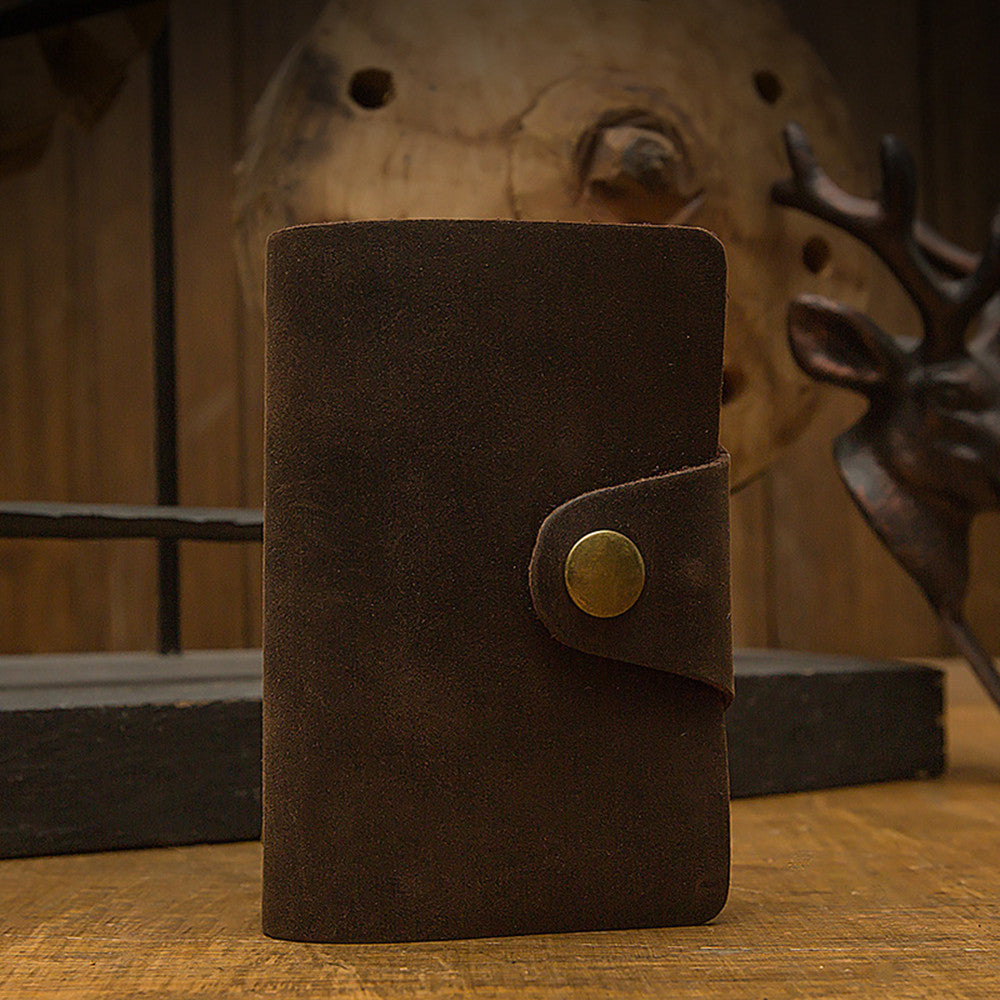 Handmade Cowhide Passport Holder Men's Genuine Leather