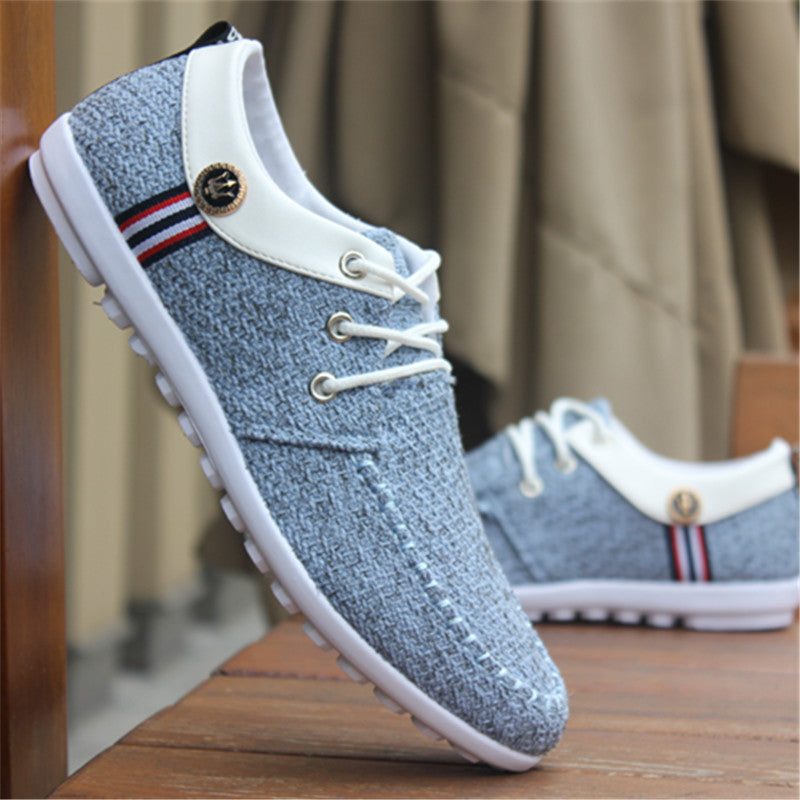 Solid Color Non-slip Men Driving Shoes Spring Autumn New Leather Breathable Men's Peas Shoes British Casual Sneakers