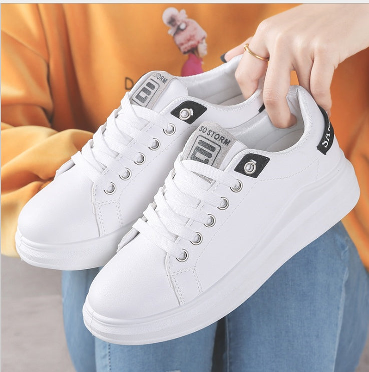 Women”s white shoes spring flat shoes