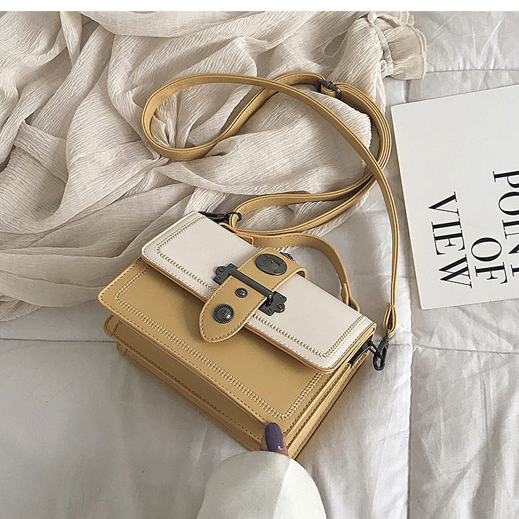 Versatile color contrast messenger bag