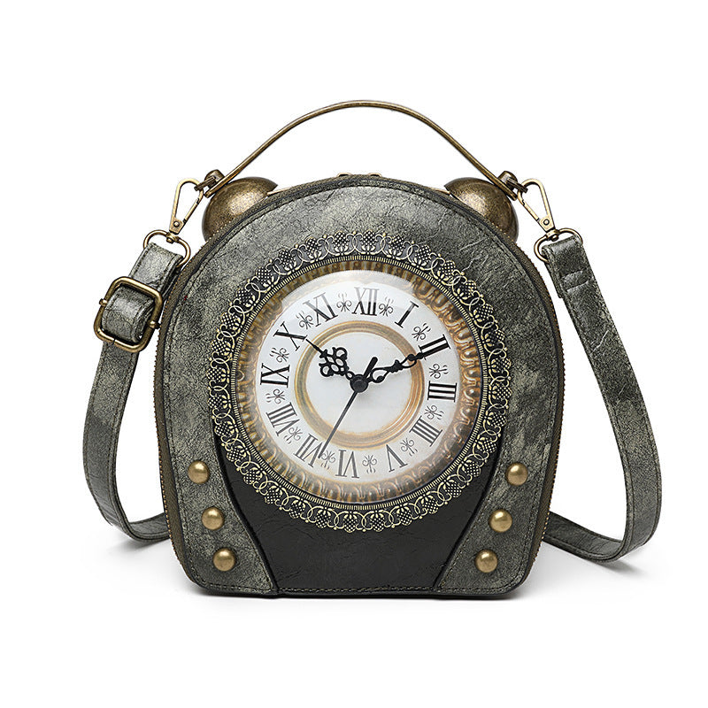 Walking clock antique bag