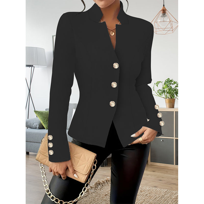 Women Casual Blazers Long Sleeve Business Outerwear Slim Fitting