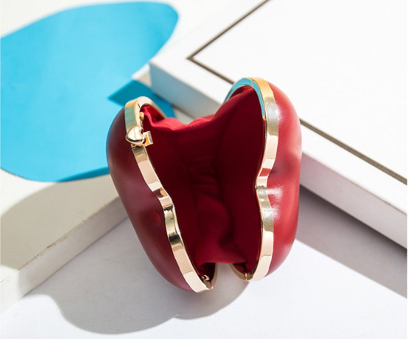 Red Heart-shaped Shoulder Bag Lover Chain Female Bag