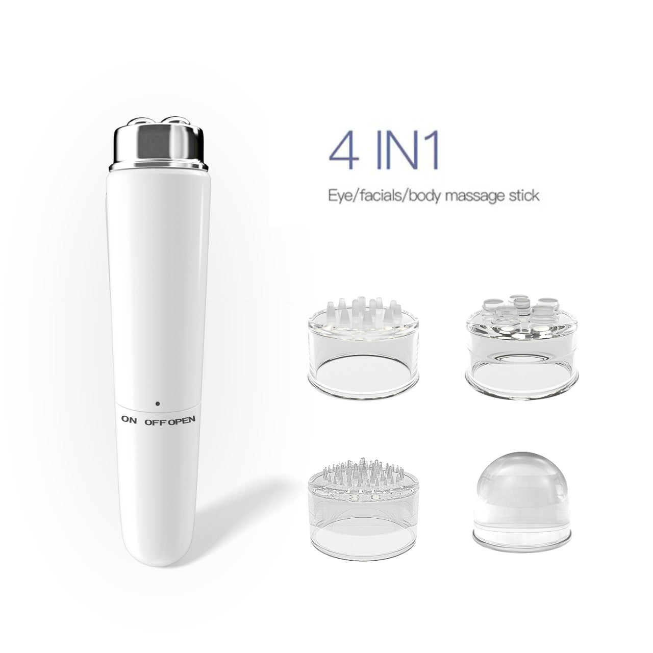 Appareil de massage facial électrique 4 en 1 à micro-vibrations pour un regard relaxant, décongestionnant et décongestionnant. Massage des yeux