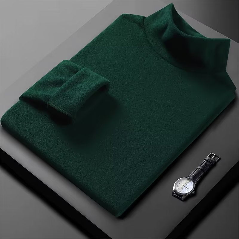 Double-sided Dralon Semi-high Collar Warm Men's Undershirt