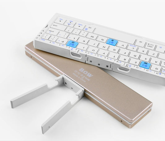 Mini Folding Bluetooth Wireless Keyboard with 3-Device Memory