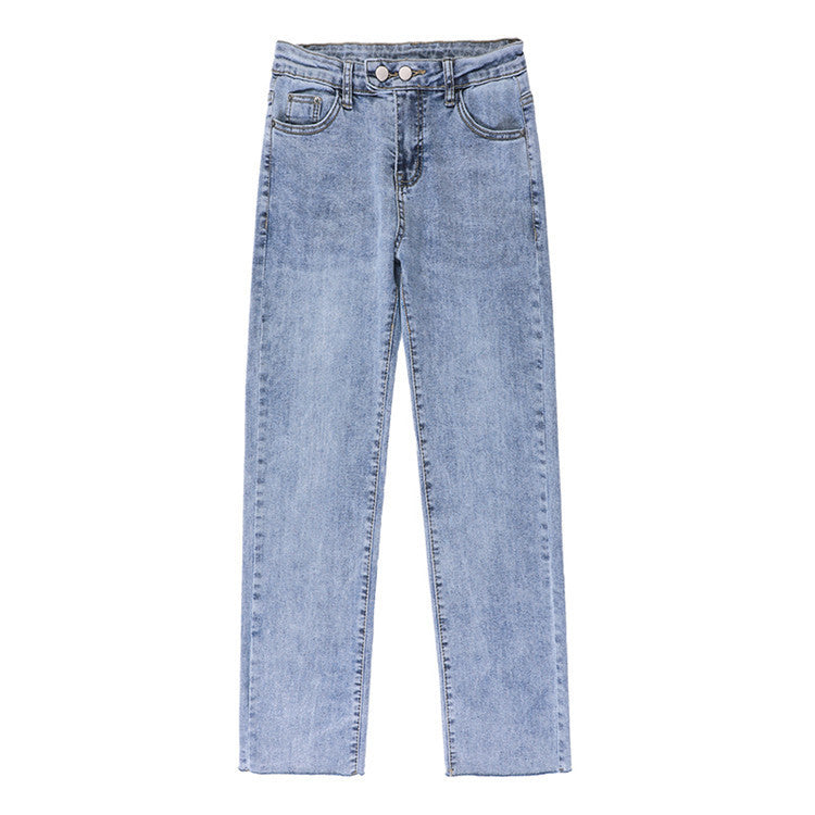 Jeans Nine-point Straight-leg Casual Cigarette Trousers