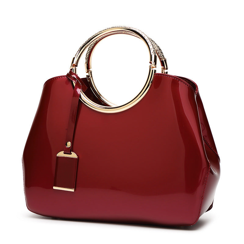 New Fashion Leather Handbag Satchel Handbag bright all-match bangalor