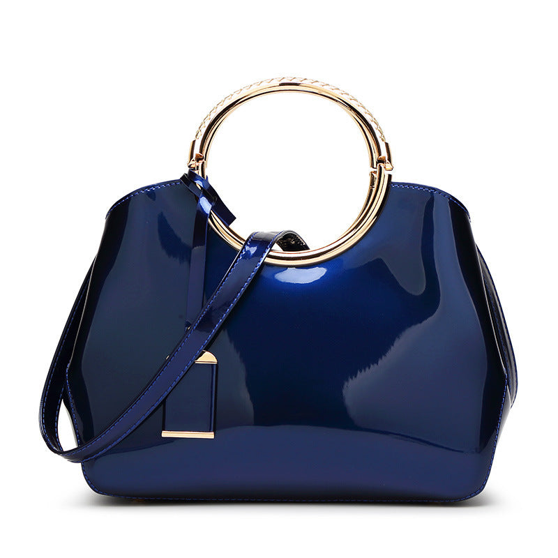 New Fashion Leather Handbag Satchel Handbag bright all-match bangalor