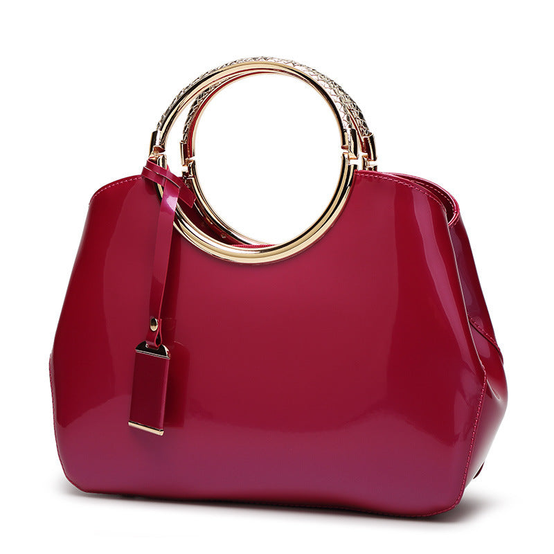 New Fashion Leather Handbag Satchel Handbag bright all-match bangalor