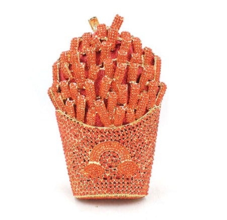 French fries diamond wisp empty metal bag