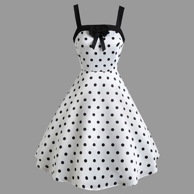 Polka dot print vintage dress