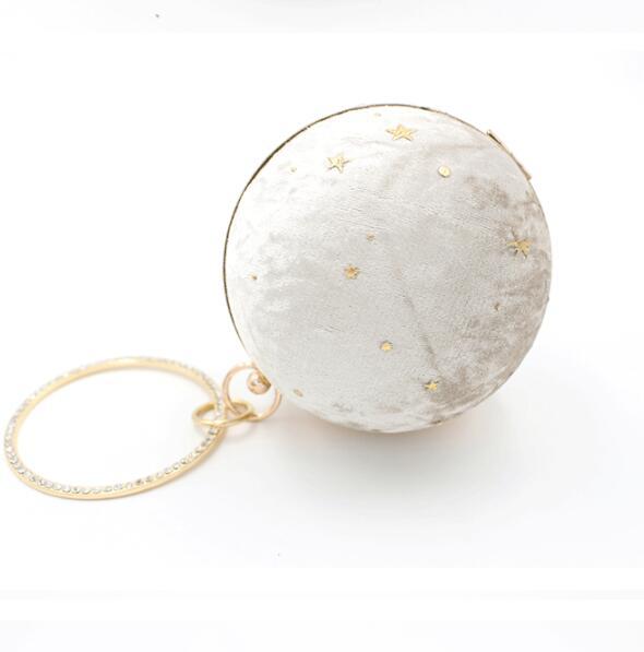 Women's Suede Dinner starry sky Round Bag