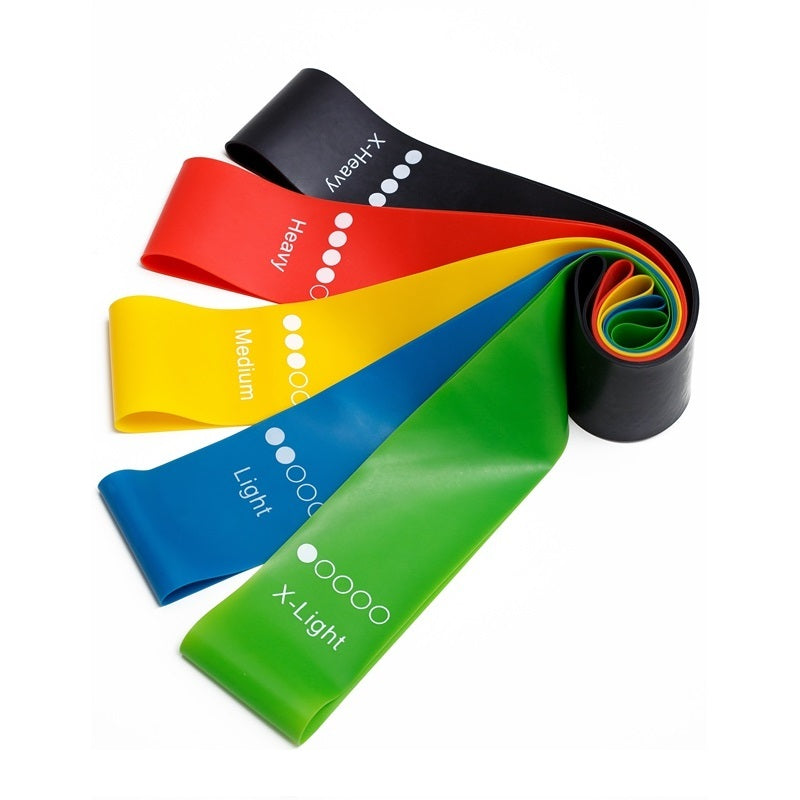 Yoga Resistance Rubber Bands Indoor Outdoor Fitness Equipment 0.35mm-1.1mm