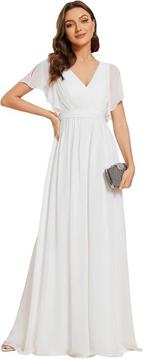 Frensh Chiffon Pure Color Mesh Dress
