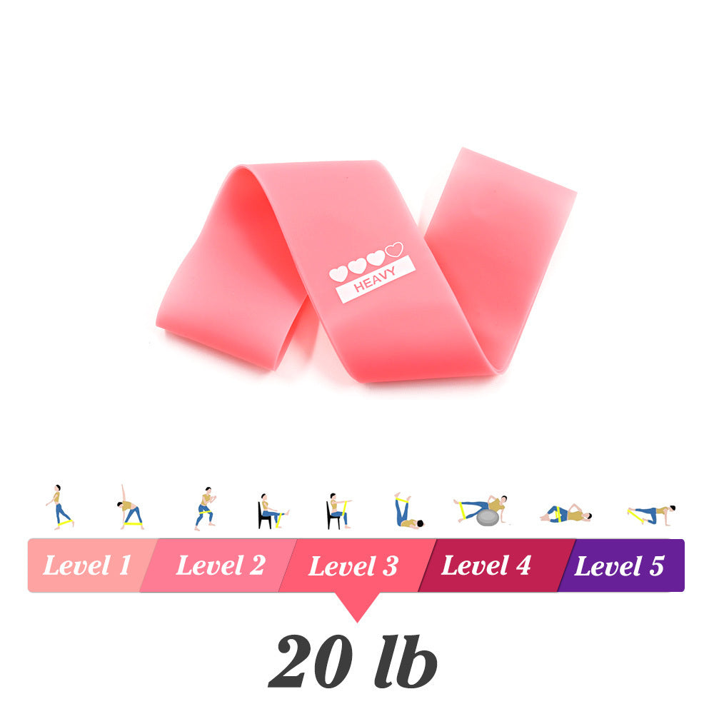 Yoga Resistance Rubber Bands Indoor Outdoor Fitness Equipment 0.35mm-1.1mm