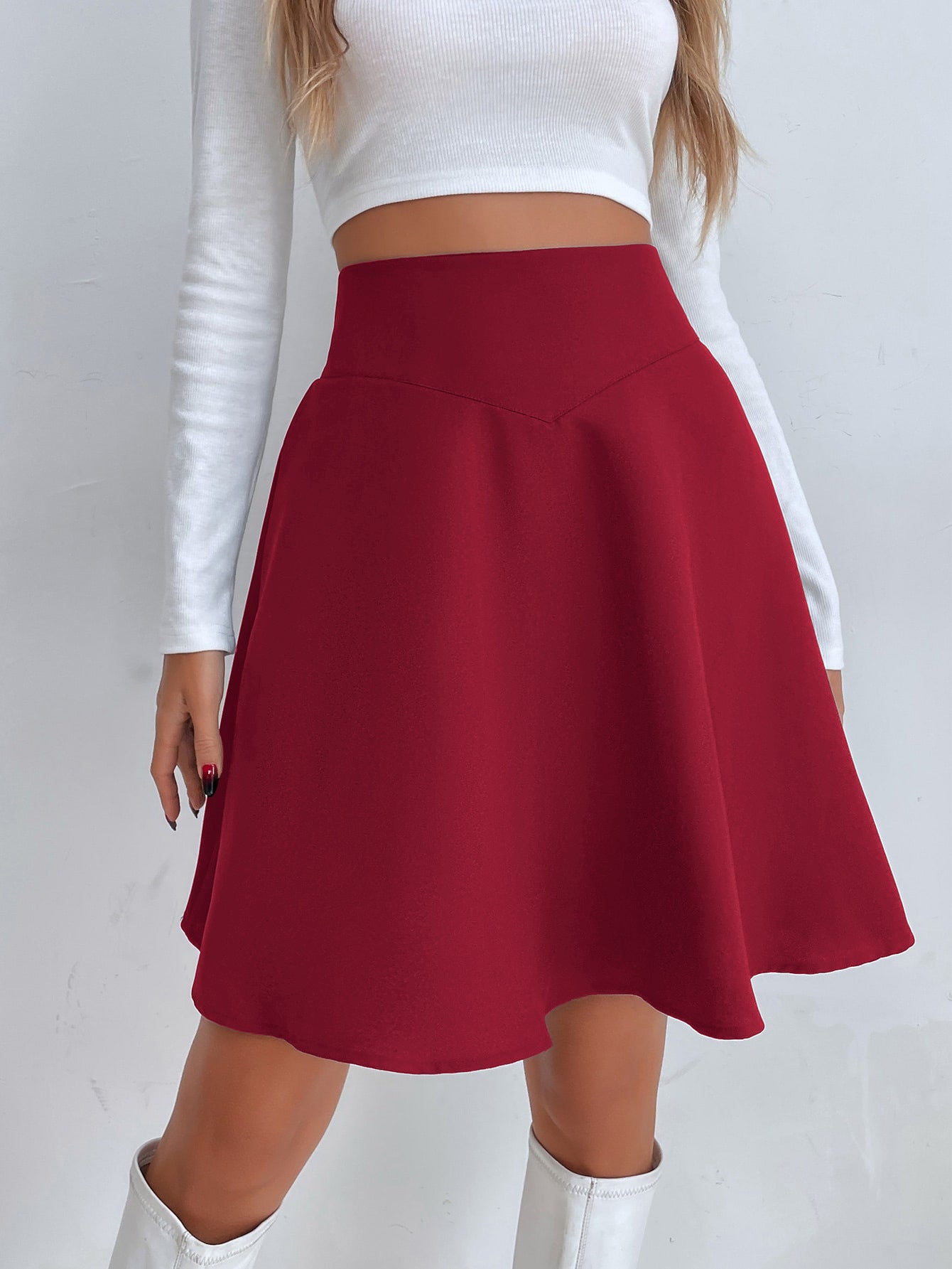 British Women's Casual Fluffy Temperament Pleated Skirt
