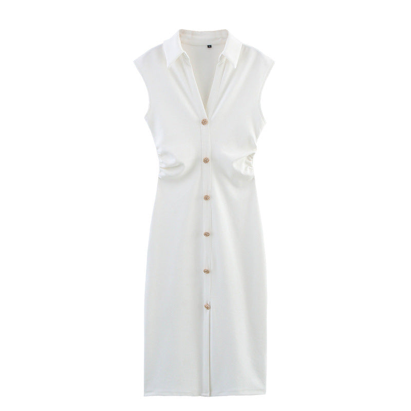 Asymmetric Skirt Fashion Simple Black Shirt Dress