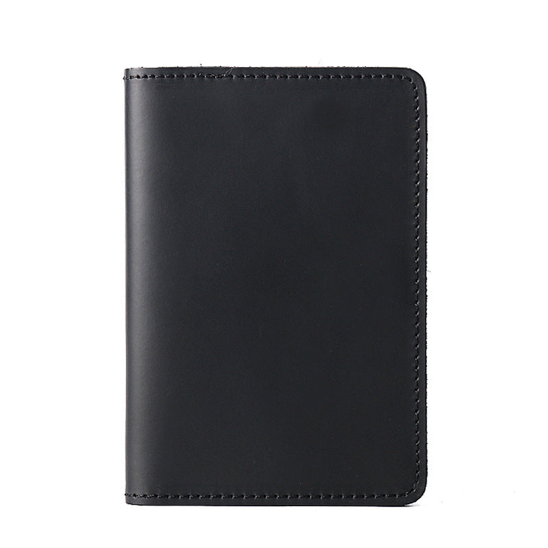 Genuine Leather Passport Holder Vertical Cowhide Handmade