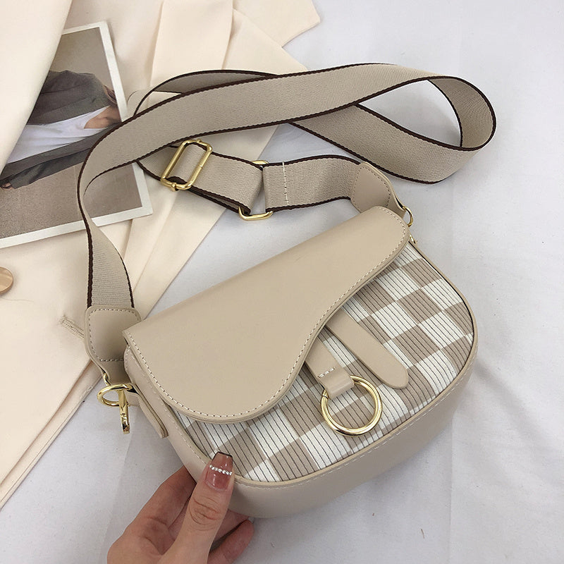 Small Women's New All-match Messenger Bag Checkerboard