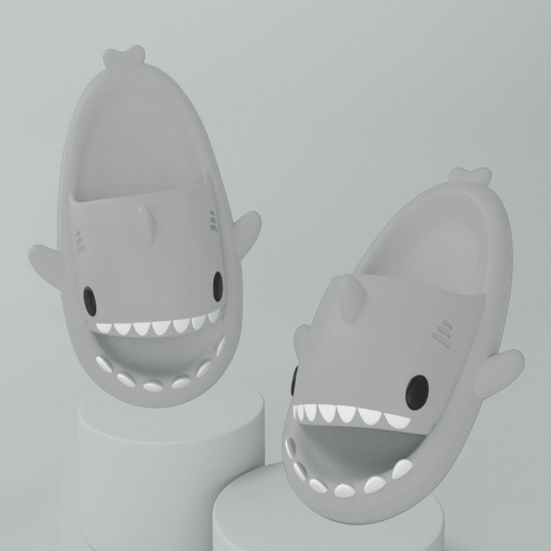 Adult's Slippers Indoor Outdoor Funny Shark Cartoon for summer pool