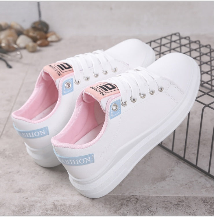 Women”s white shoes spring flat shoes