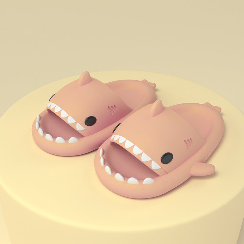 Adult's Slippers Indoor Outdoor Funny Shark Cartoon for summer pool