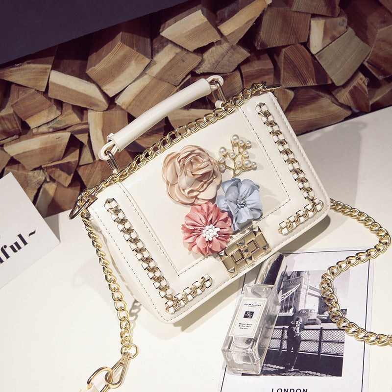 Three Dimensional Flower Bag Single Shoulder Cross Carry Bag