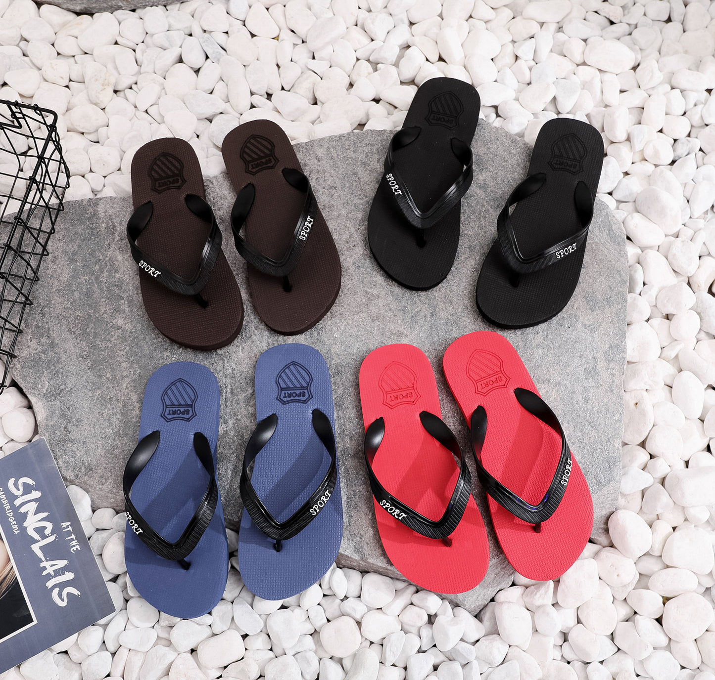 Summer Flip-flops Men's Xiaobei Same Style Leisure Flip-flops Cross-border Beach Shoes Men's Sandals
