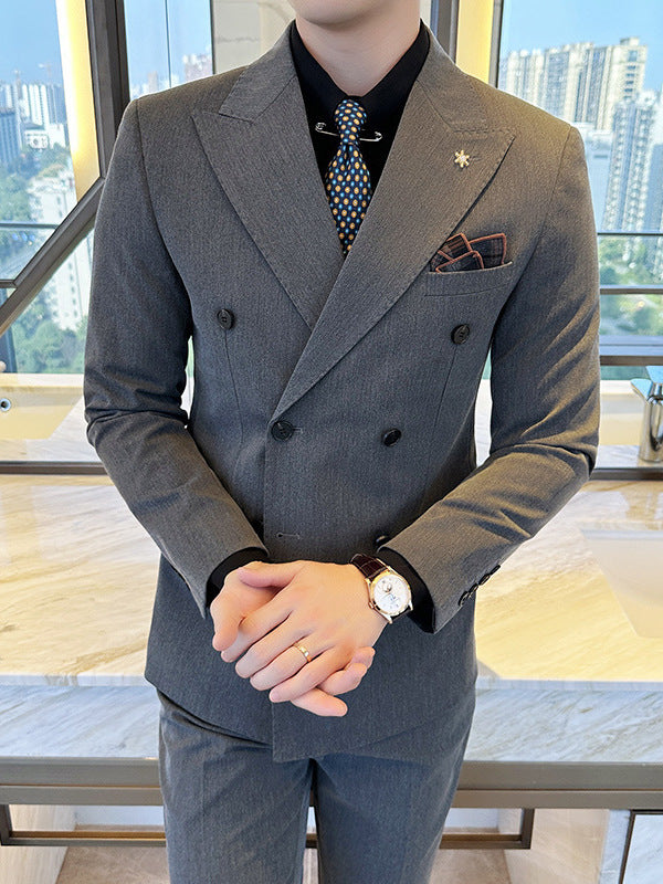Business Slim Fit Casual Two-piece Suit