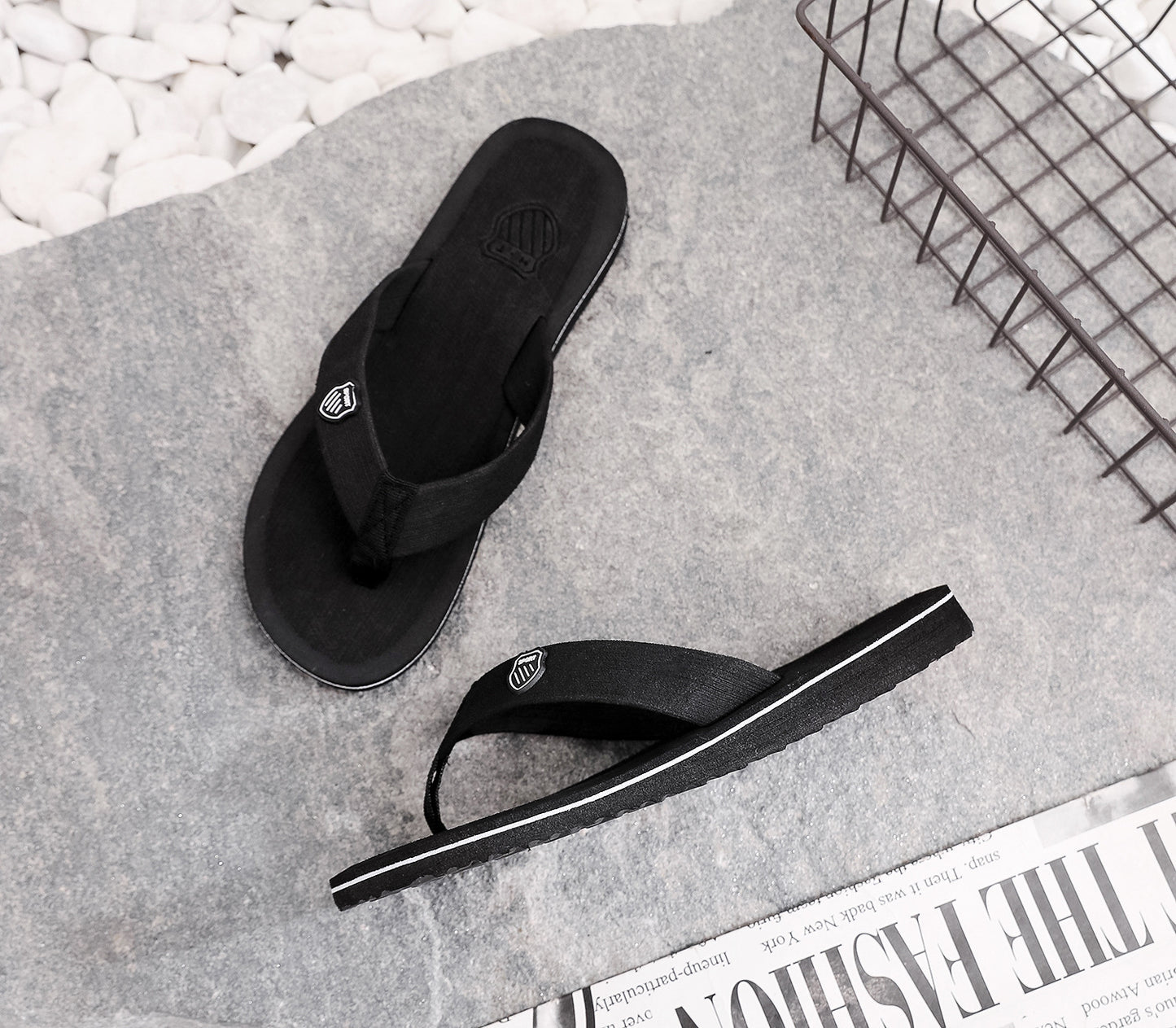 Summer Flip-flops Men's Xiaobei Same Style Leisure Flip-flops Cross-border Beach Shoes Men's Sandals