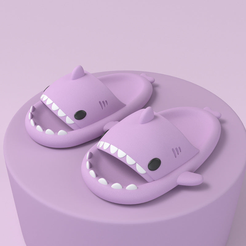 Adult's Slippers Indoor Outdoor Funny Shark Cartoon for summer pool