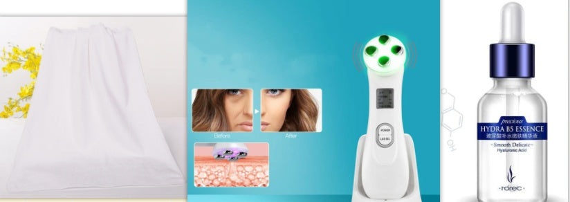 Advanced LED light therapy and RF (radio frequency) beauty tool designed to tighten skin, reduce wrinkles, and boost collagen production.