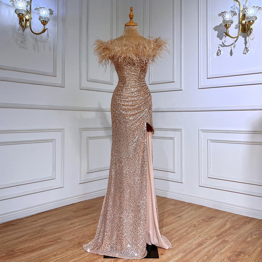 High-End Shiny Heavy Evening Dress