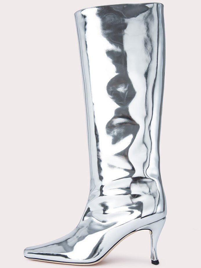 حذاء رعاة البقر ذو الرأس المربع الجديد للنساء