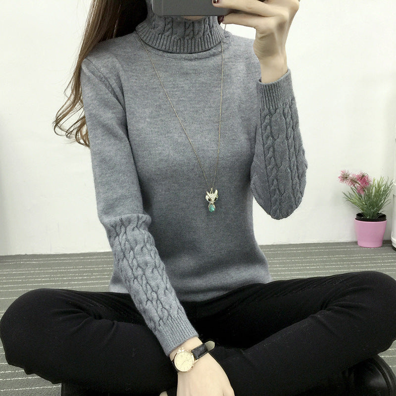Twist Pullover Thick Slim Slimming Sweater