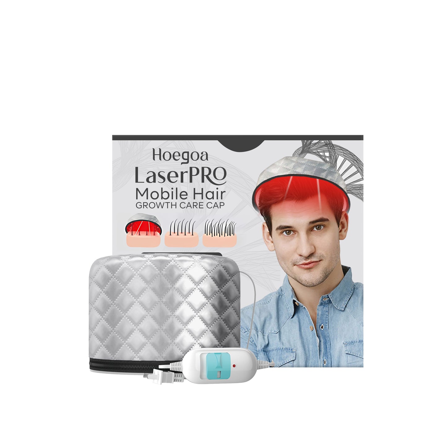 Mobile Hair Growth Care Cap for Hereditary Hair Loss & Regrowth