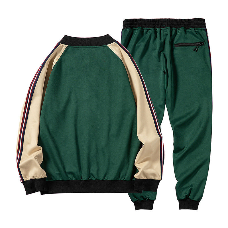 Fashion Retro Color Matching Color Men's Suit