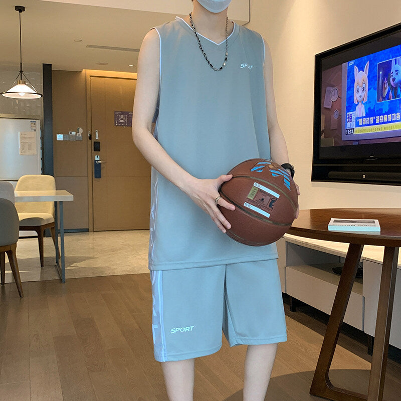 Short Sleeve Vest Leisure Sports Suit