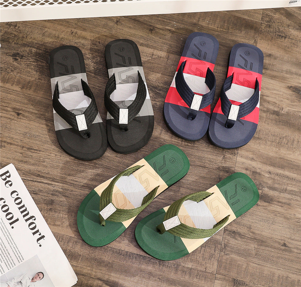 Fashion Colorblock Men's Summer Slippers