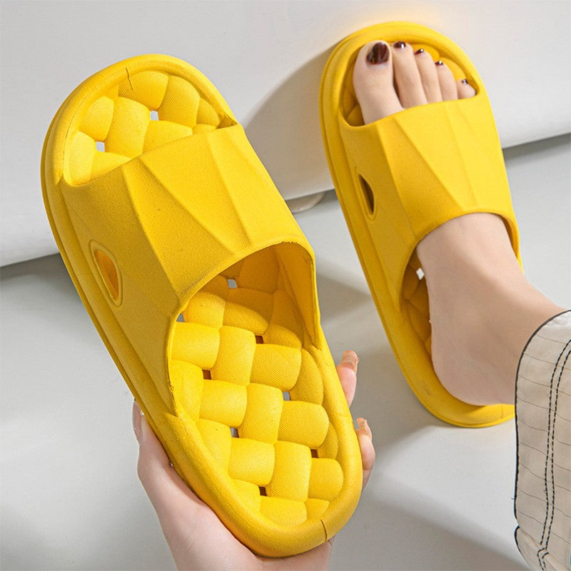 New Woven Texture Non-slip Slippers For Women