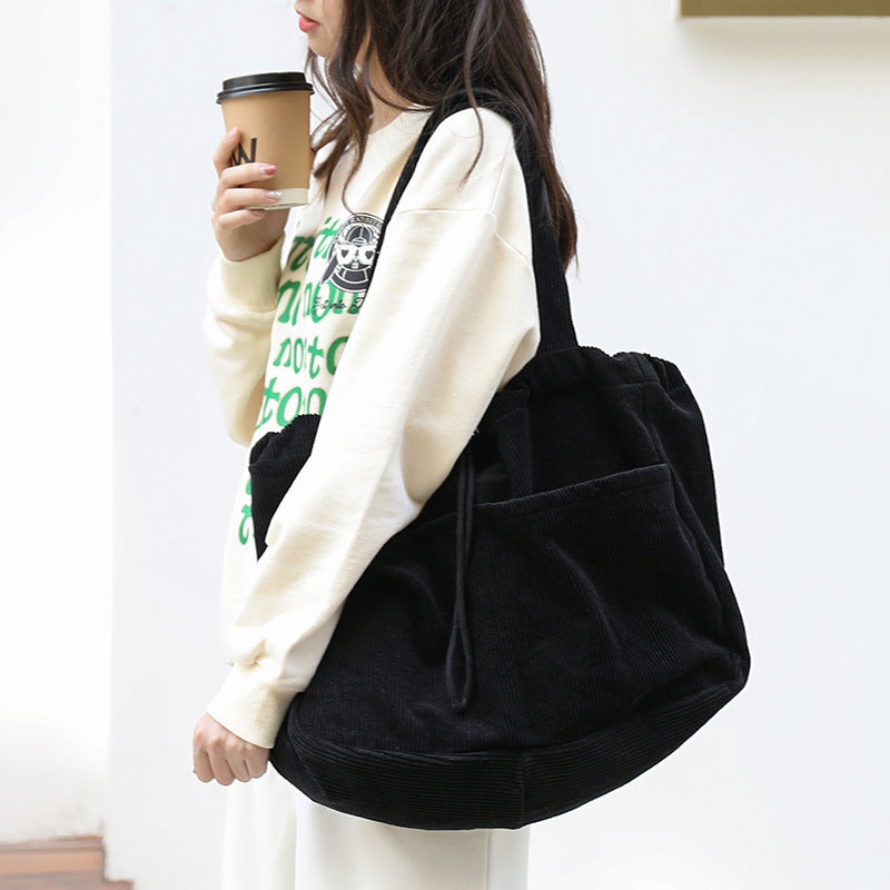 Drawstring Multi-pocket Handbag for Women