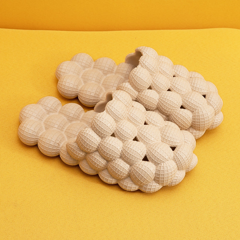 New Summer Fashion Massage Mesh Bubble Bathroom Slides Anti-Skid Slippers