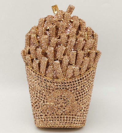 French fries diamond wisp empty metal bag