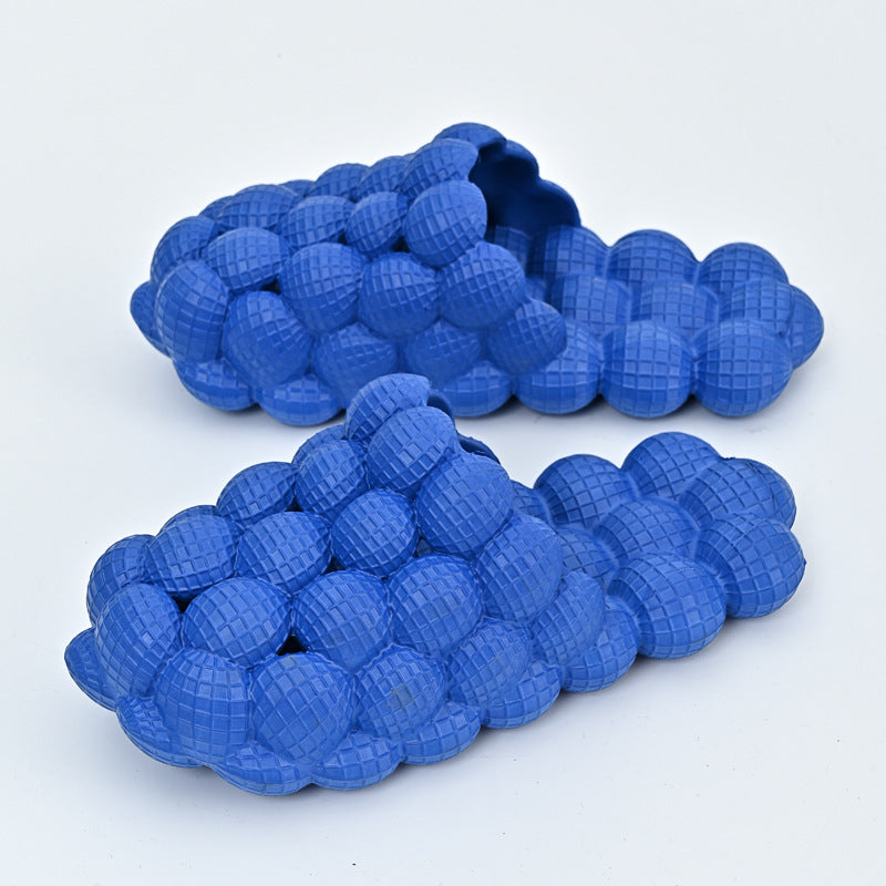 New Summer Fashion Massage Mesh Bubble Bathroom Slides Anti-Skid Slippers