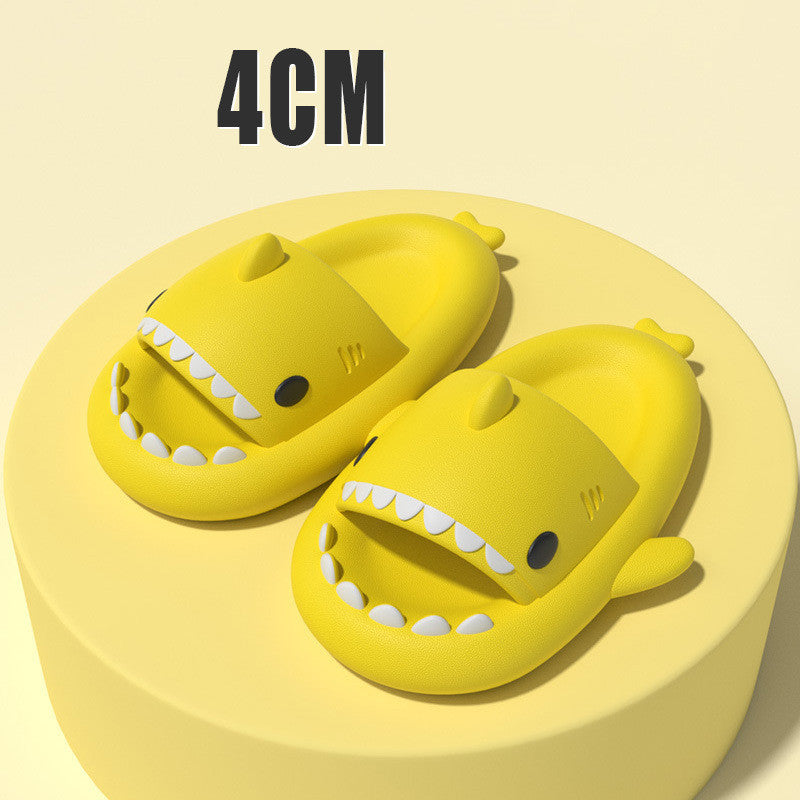 Adult's Slippers Indoor Outdoor Funny Shark Cartoon for summer pool