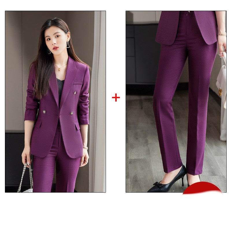 Long-sleeved Front Desk Overalls Women's Autumn Coat