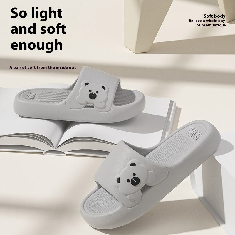 Cute Bear Home Slippers Non-slip Bathroom Slipper
