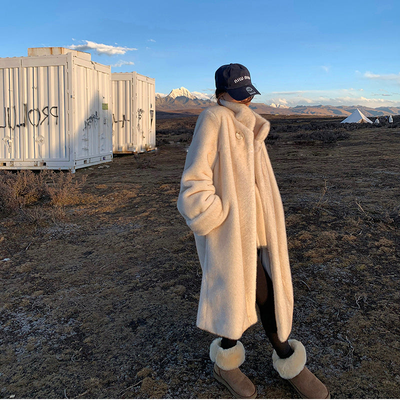 Winter Female Mink Fur Environmental Protection Artificial Leather Fur Coat